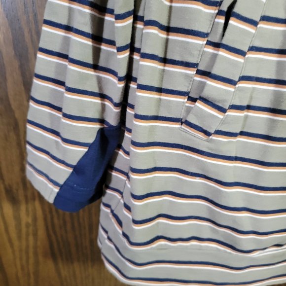 Sweet Claire Long Side Zip Side Pocket Striped Hoodie Size Medium - Picture 4 of 9